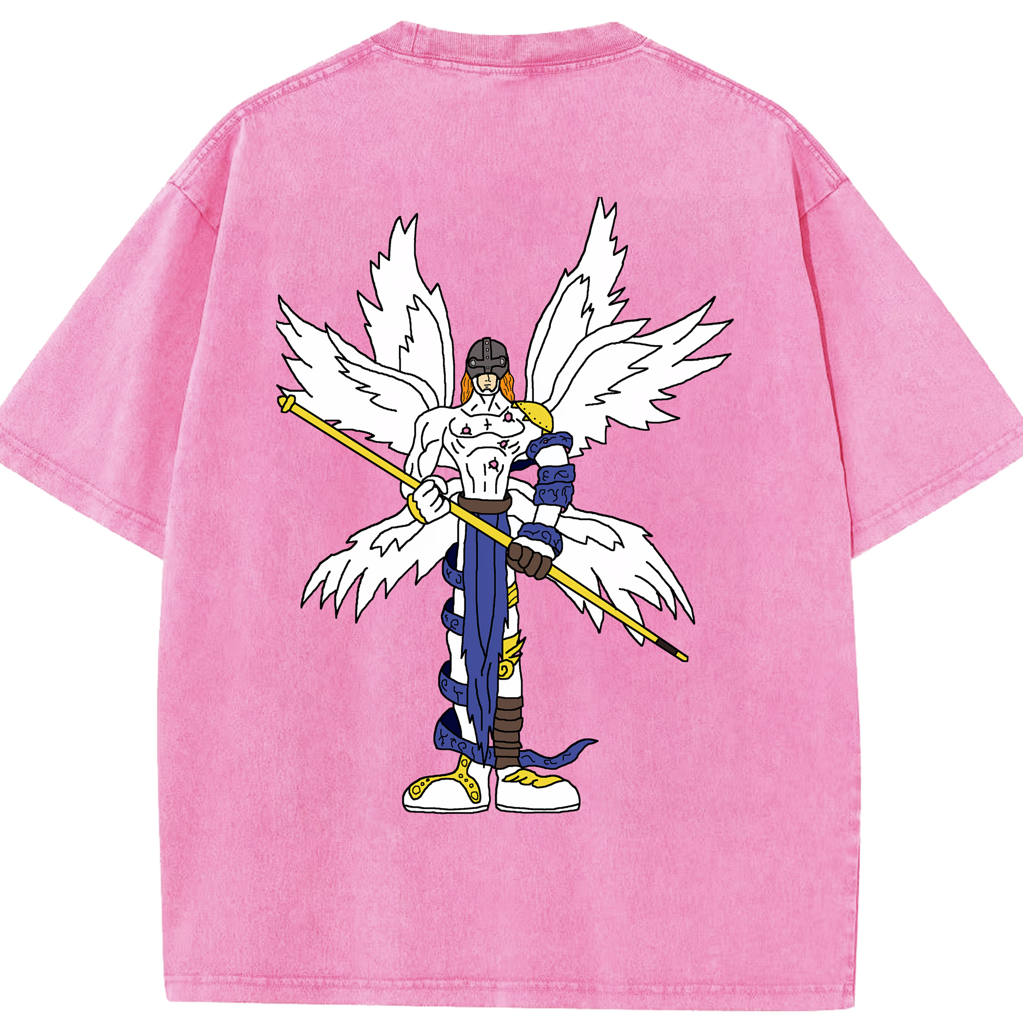 （画像用） Digimon デジタルモンスター/デジモン 綿100% ヴィンテージ風 半袖Tシャツ（背面プリント）